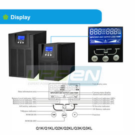 1KVA/2KVA/3KVA 파란 LCD 디지털 표시 장치를 가진 똑똑한 UPS 전력 공급