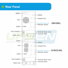 긴급 UPS 220V/230V 6 KVA/10 KVA 고주파 온라인 UPS를 가진 N + 평행한 X